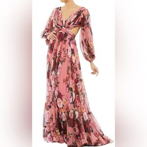 Mac Duggar Floral Cut Out Gown Size 8